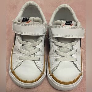 Nike Kids White and Brown Sneakers